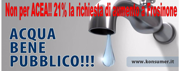 Acqua, bene Pubblico? Dal sito Consumerismo.it una forte denuncia.