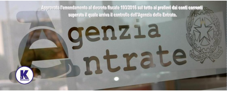 Il GOVERNO METTE LE PRESUNZIONI SUI CONTI CORRENTI