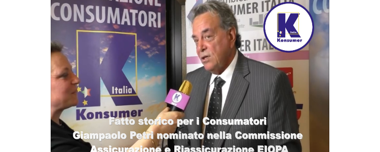 Giampaolo Petri. Un rappresentante dei Consumatori nell'Authority Europea delle Assicurazioni